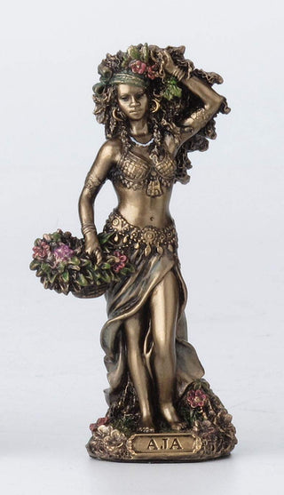 Unicorn Studio Veronese Design 3 3/4 Inch Aja Santeria Orisha of Forest and Herbs Hand Cast Resin Painted Bronze Finish Statue Home Decor