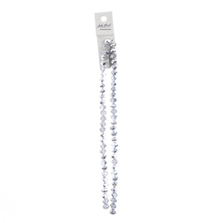 John Bead Craft Bead, 6mm x 8mm, Transparent Half Silver Iris