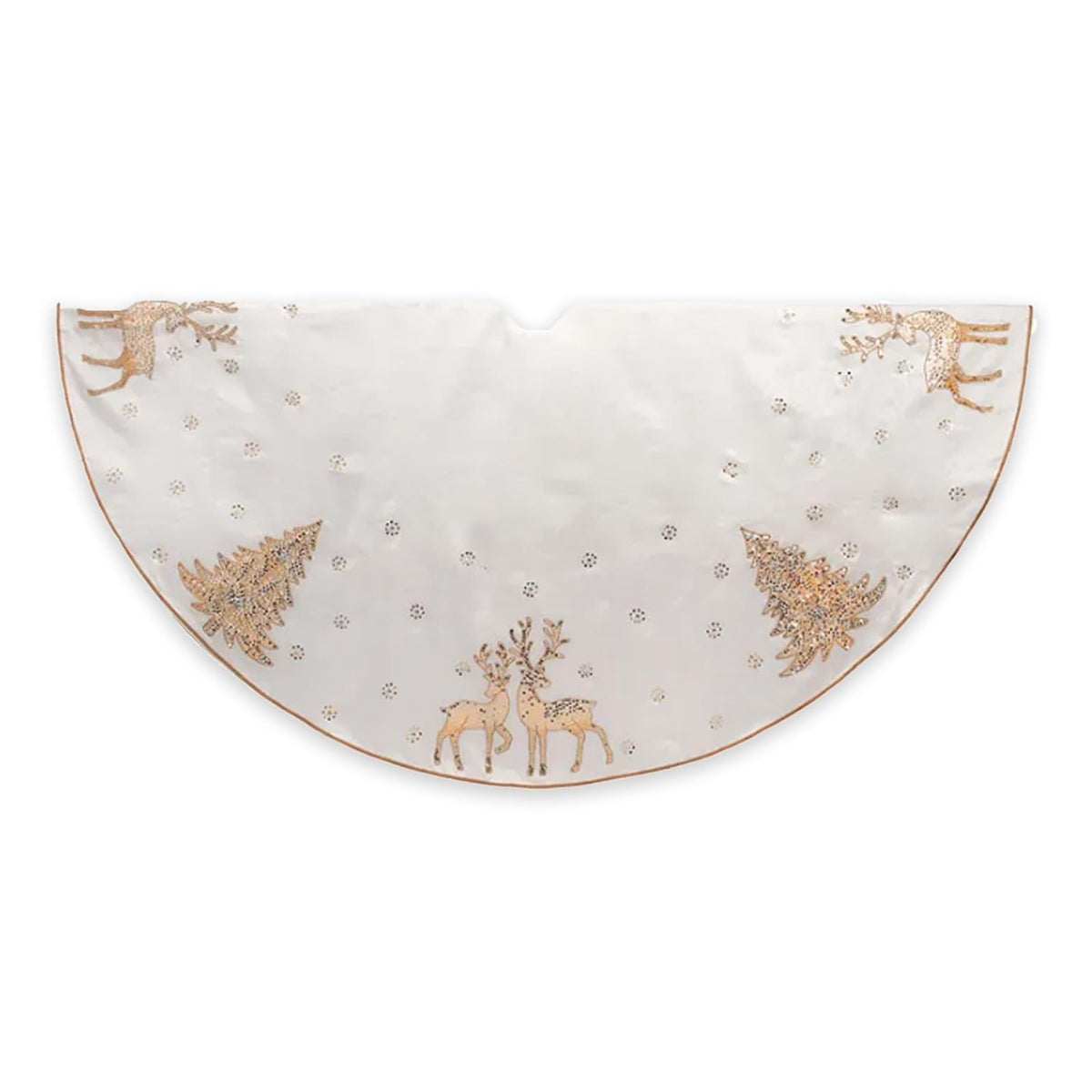 Kurt S. Adler Tree Skirt, 72 Inch, White