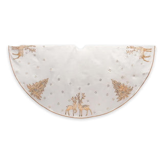 Kurt S. Adler Tree Skirt, 72 Inch, White