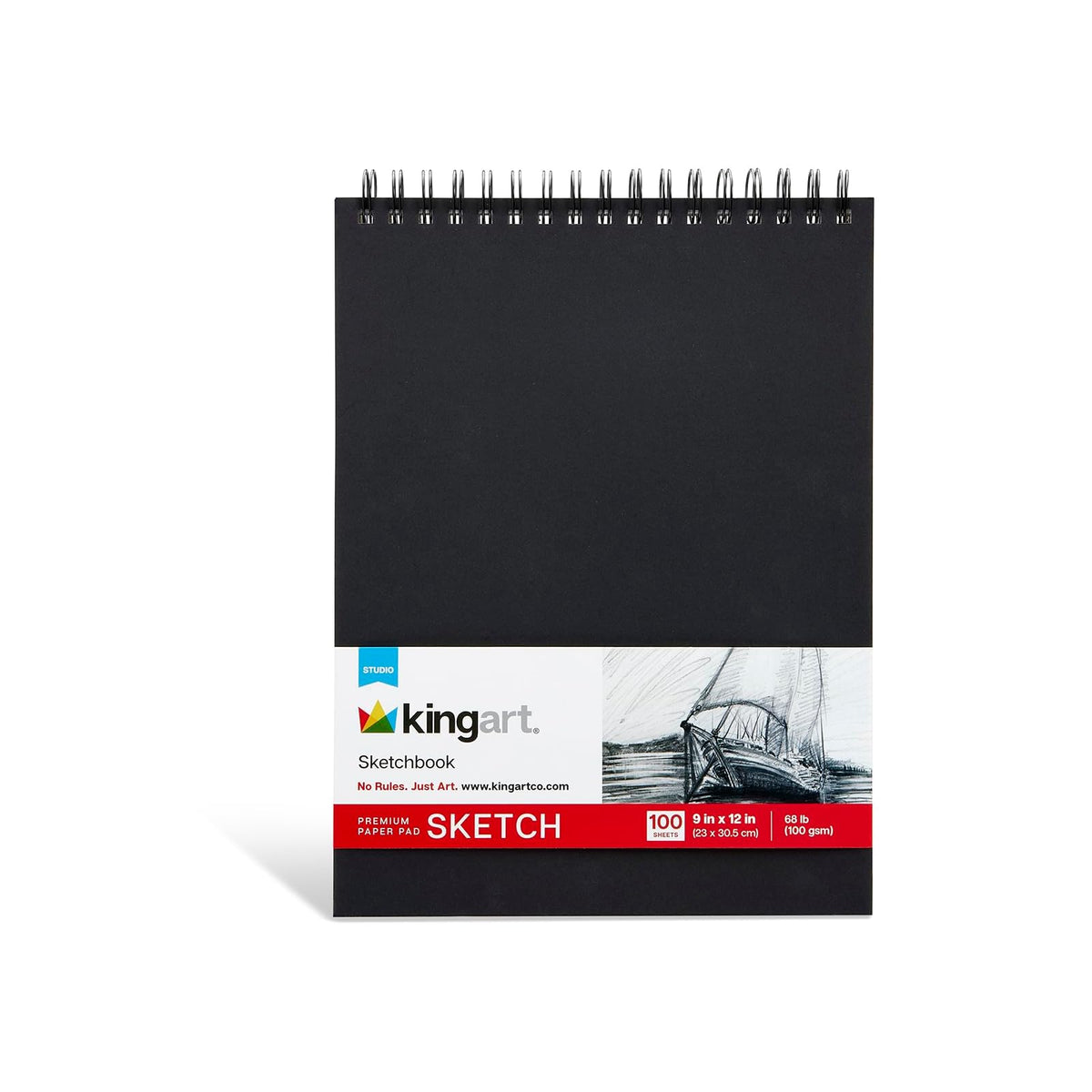KINGART Art Media Paper, 9" x 12", Black