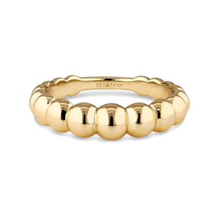 DEVATA Ring, 8, Gold Plated/Beaded Ball DVR3137