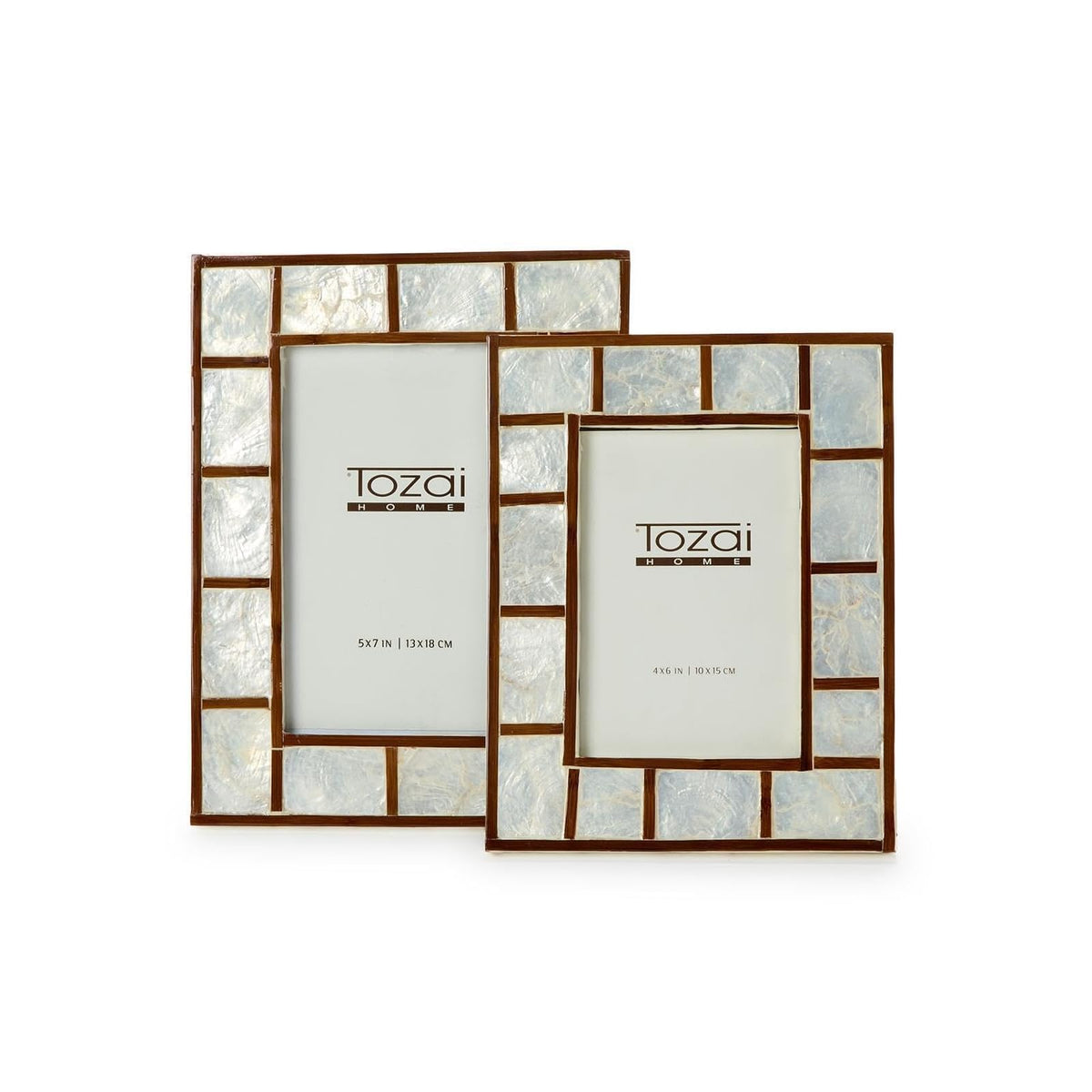 Two's Company Picture Frame, 4" x 6" and 5" x 7", Ivory/Pearl