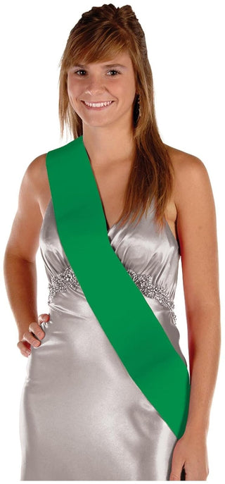 Beistle Satin Sash (green) Party Accessory (1 count) (1/Pkg)