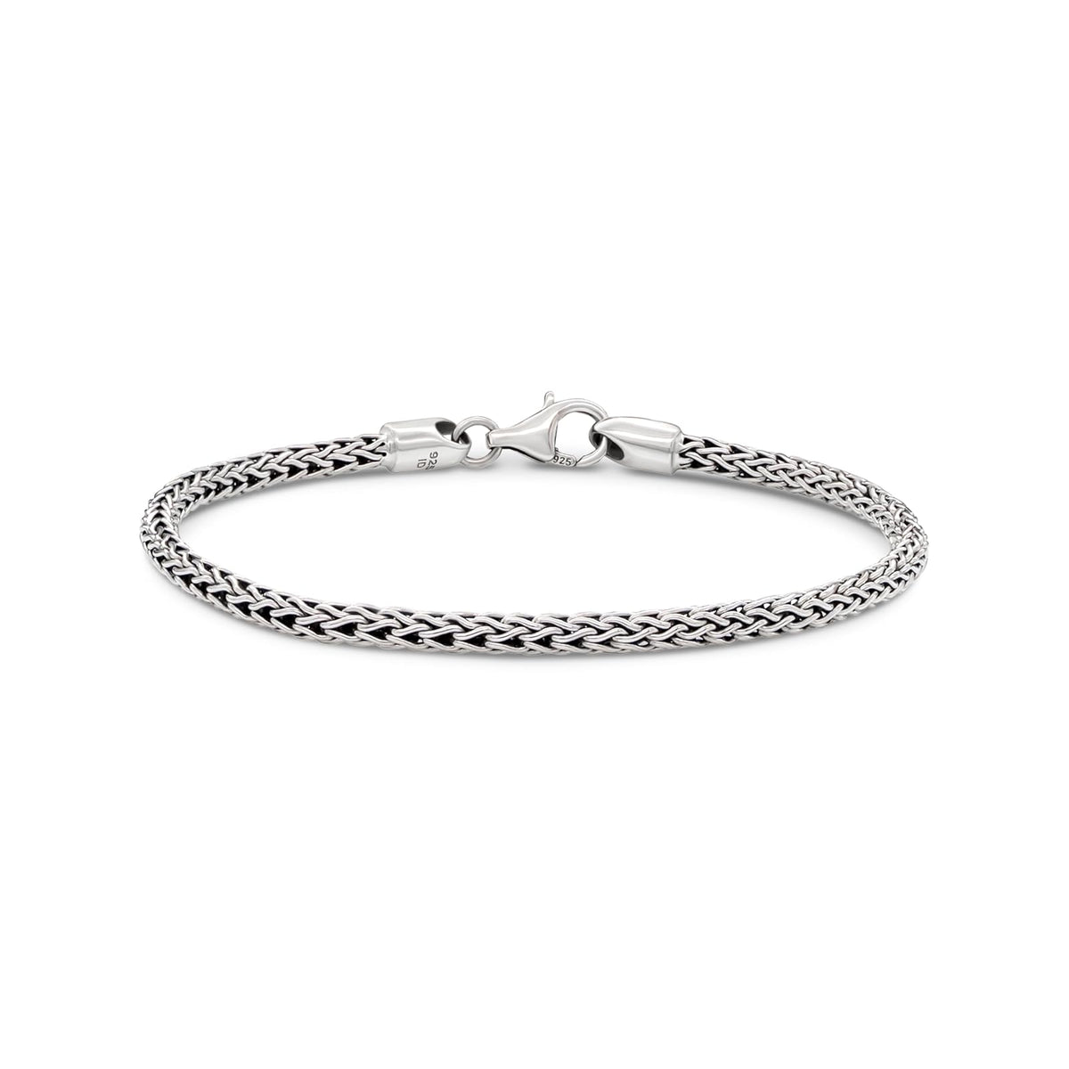 DEVATA Bracelet, 6.5 Inches, Silver 925 Dragon Bone Chain (3mm)