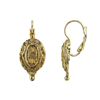 1928 Jewelry Company Earring, 1.25"L X 0.63"W, Gold