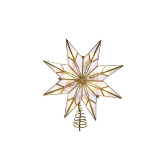 Kurt S. Adler Tree Topper, 9.375in, Gold, White