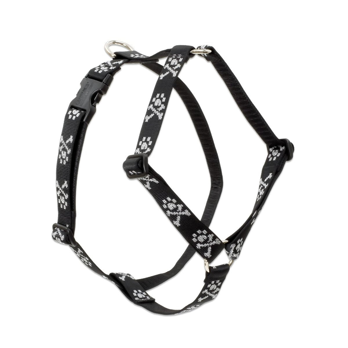 LupinePet Originals 1" Bling Bonz 20-32" Adjustable Roman Dog Harness for Medium Dogs