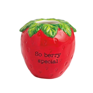 Mud Pie Vase, 4" x 3 1/2" dia, Red