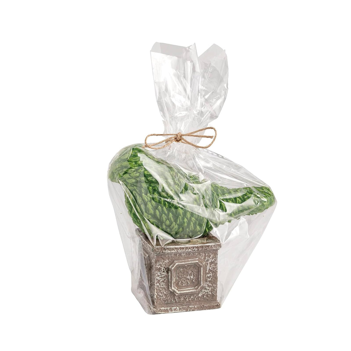 Mud Pie Candle, 4 1/2" x 4 1/2", Green Bird