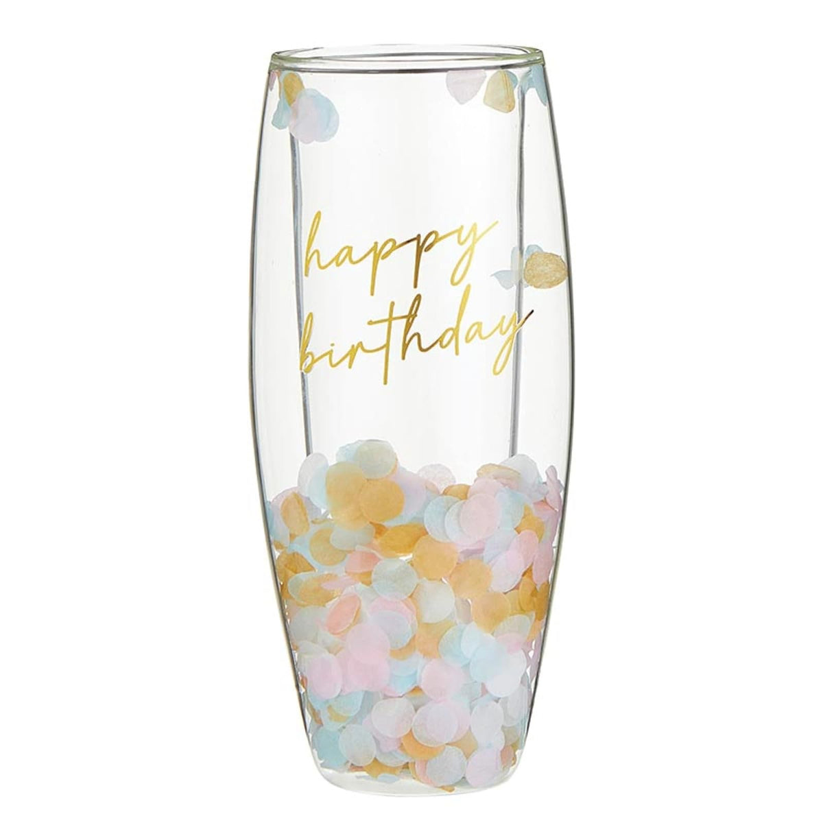 Slant Collections Drinking Cup, 8 Ounces, Happy Birthday