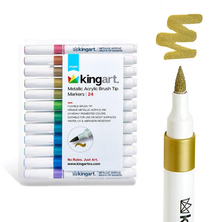 KINGART Marking Pen, 24 Count (Pack of 1), Metallic