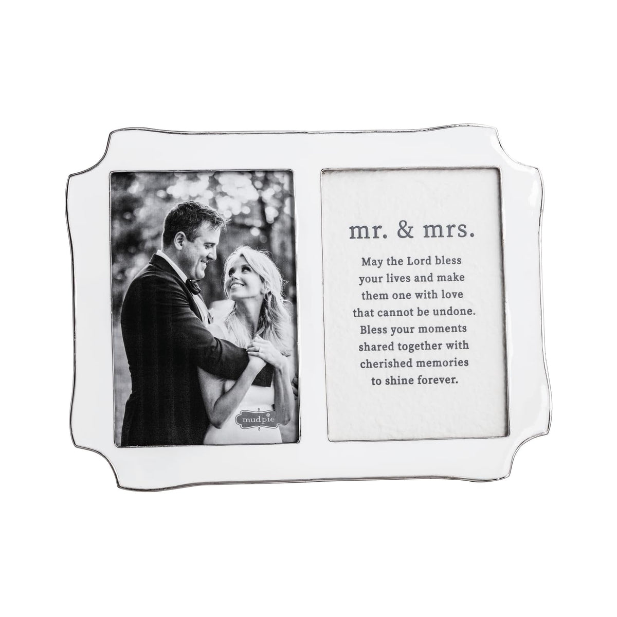 Mud Pie Picture Frame, 7 1/2" x 10", White
