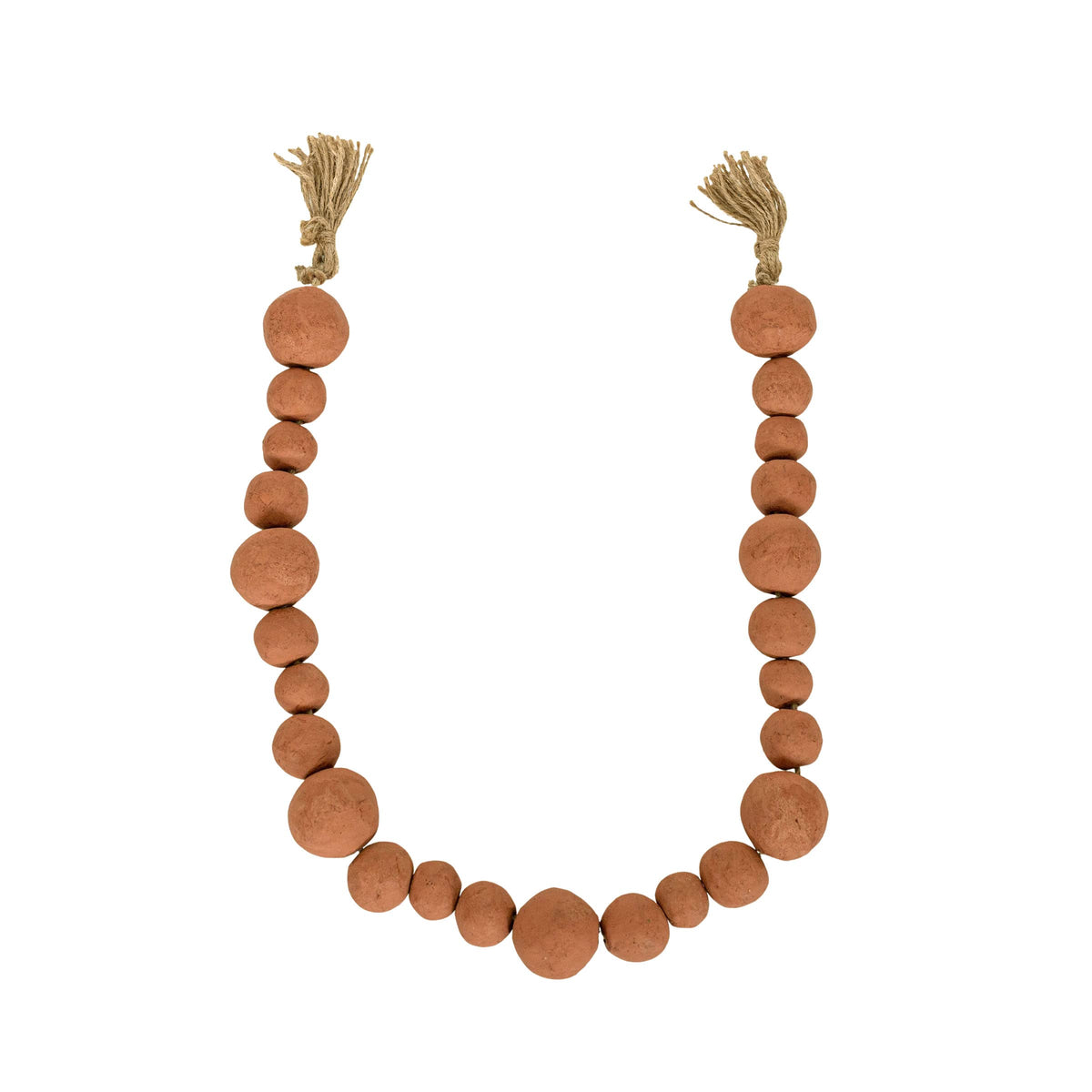 Foreside Home and Garden Garland, 36.25 inches, Terracotta