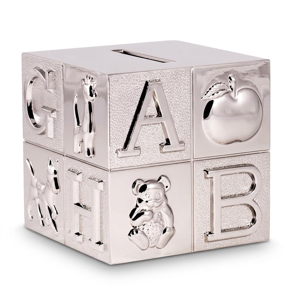 Creative Gifts International Money Bank, Small, Pewter - Shiny