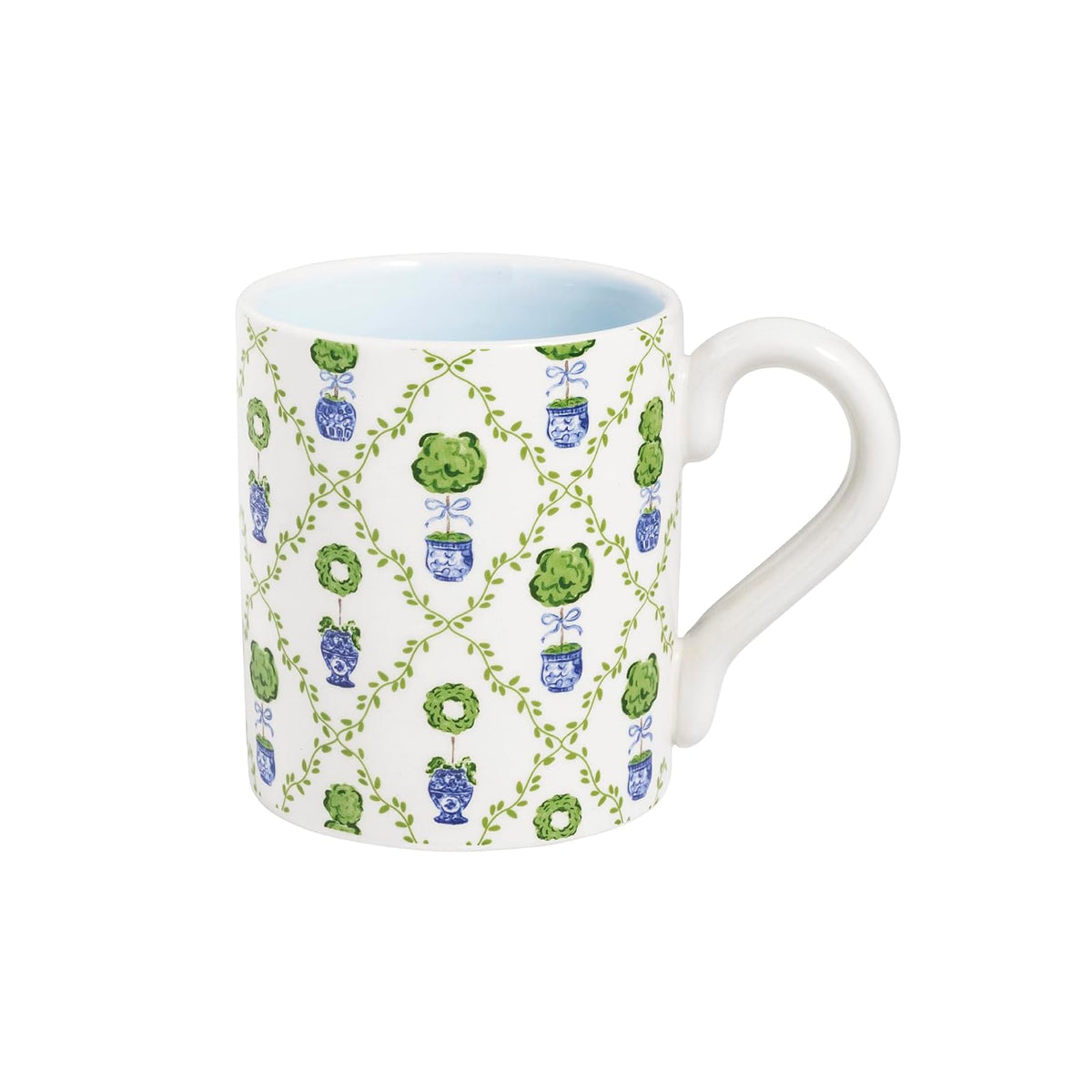 Mud Pie Drinking Cup, 15 Ounces, Topiary Pattern