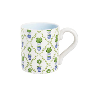 Mud Pie Drinking Cup, 15 Ounces, Topiary Pattern