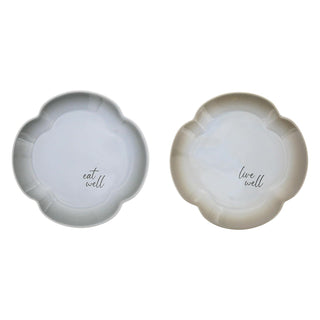 Pavilion Gift Company Dishware Plate, 6.5", White, Gray, Tan