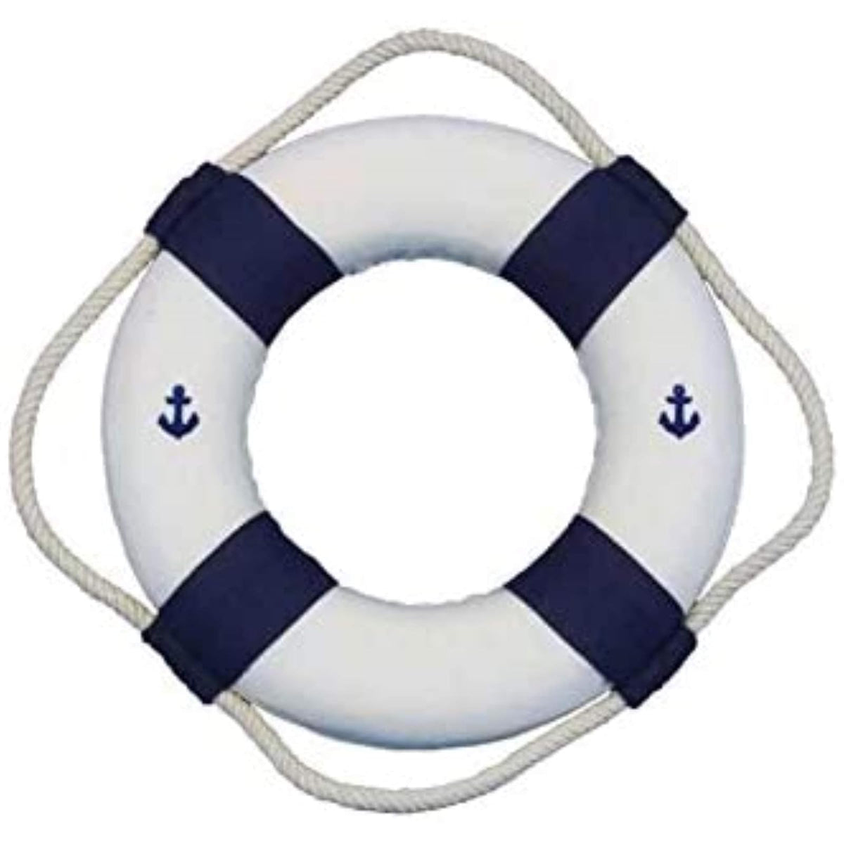 Handcrafted Nautical Decor Hanging Ornament, 6" L x 1" W x 6" H, White