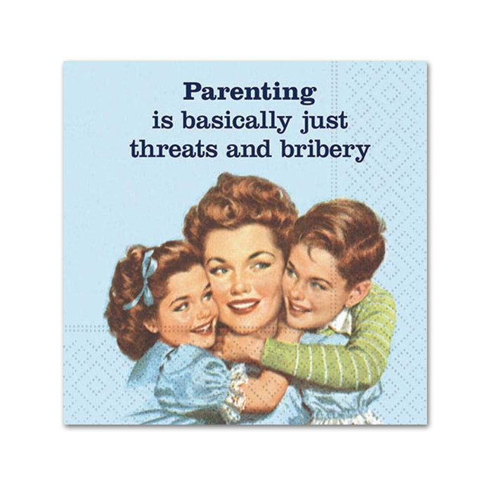 Design Design 624-10361 Threats And Bribery Beverage Napkin