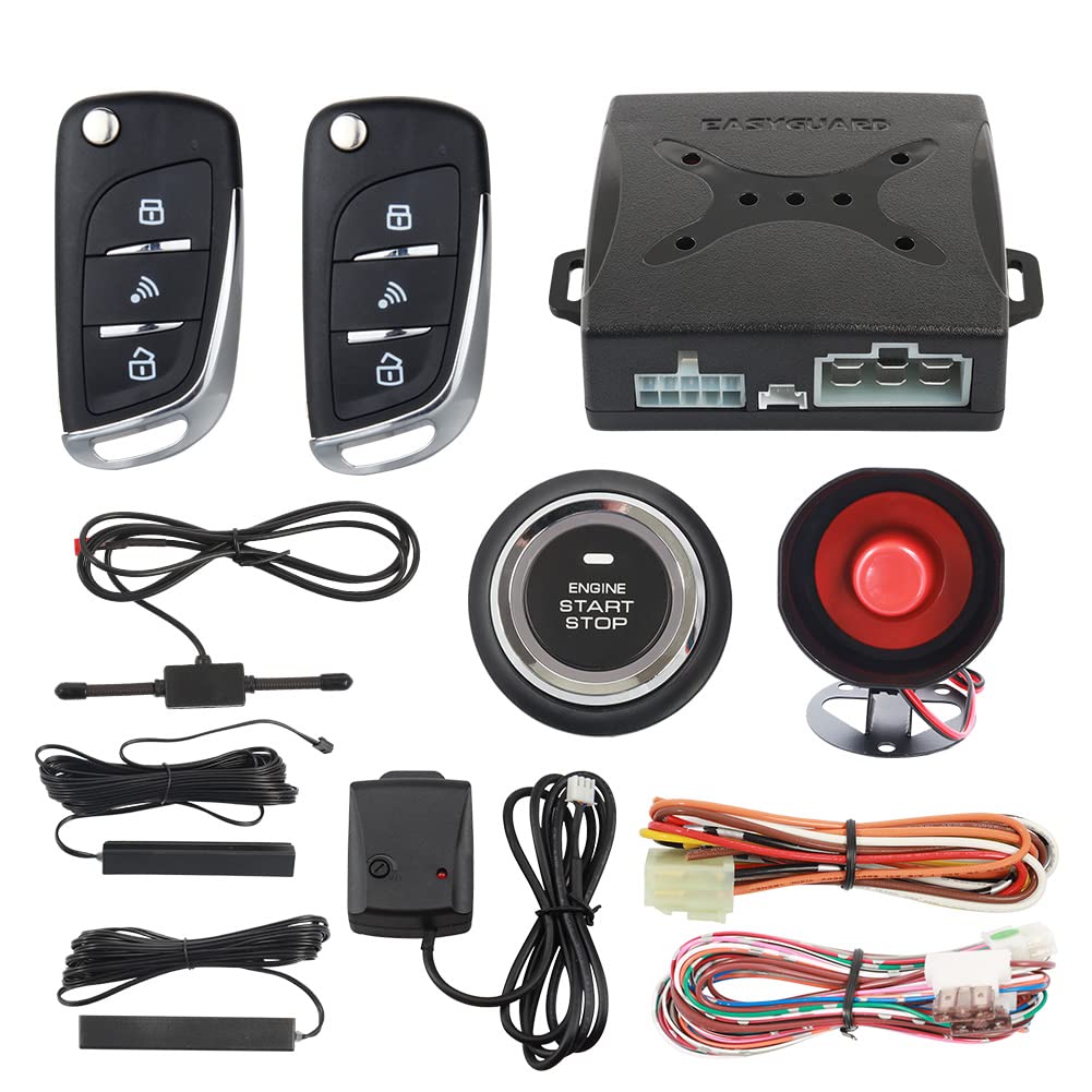 EASYGUARD Car Alarm, Black