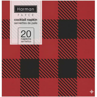 Harman Disposable Napkin, 5" x 5", Red