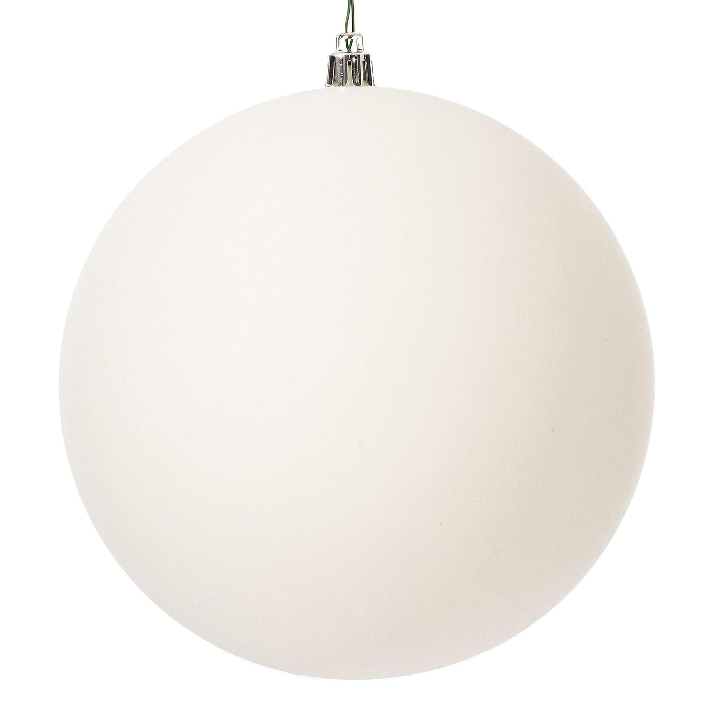 Vickerman 6" White 4-Finish Ball Ornament Assortment, 4 per Box