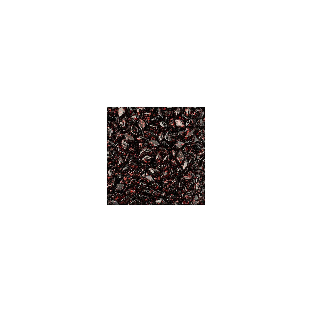 John Bead Craft Bead, Jet Confetti Splash Red Pink
