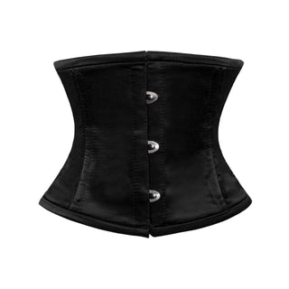luvsecretlingerie Corset, Small, Black Satin- (for Short Torso-fit Well for 8.5"