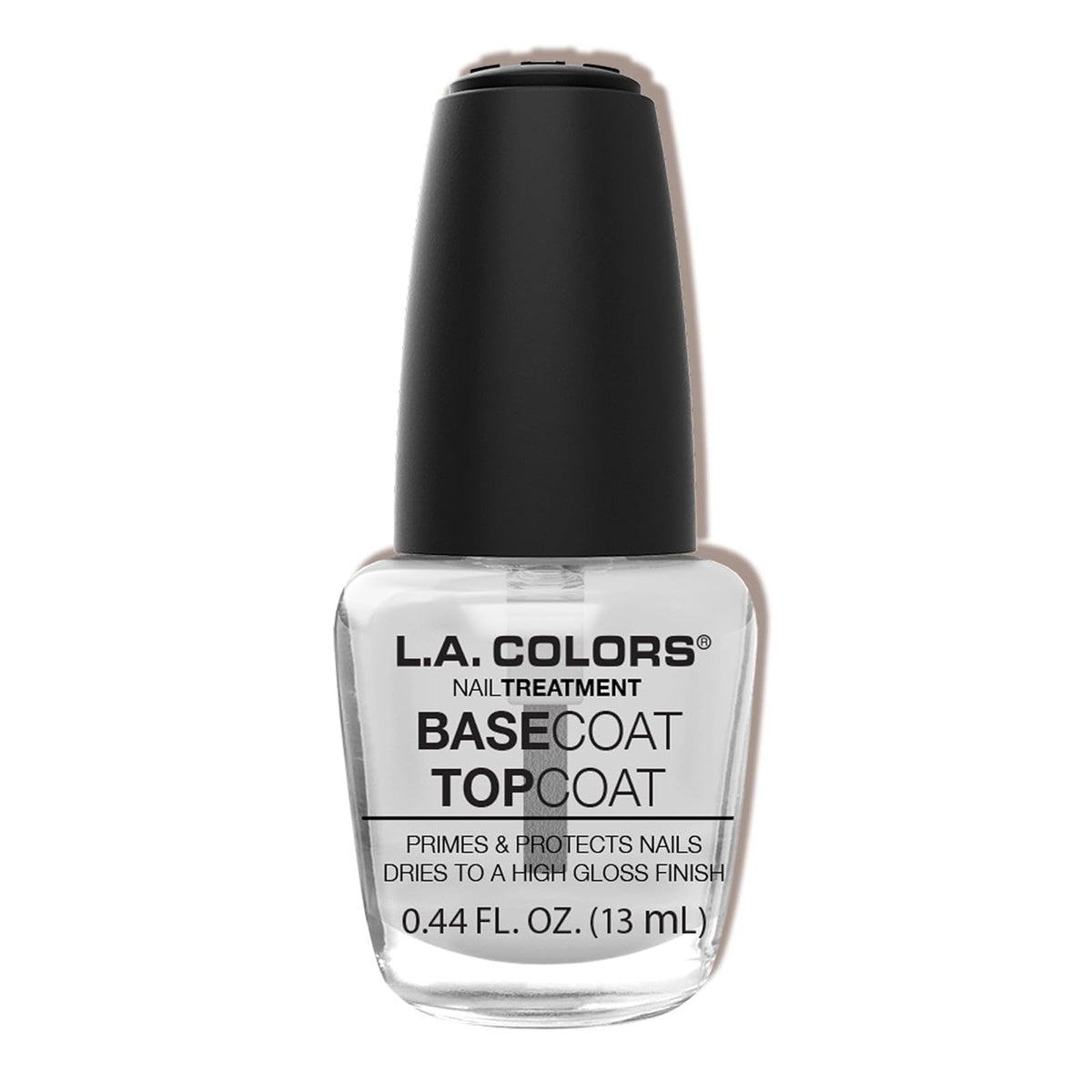 L.A. COLORS Nail Polish, 0.46 Fl Oz (Pack of 1), Base Coat/Top Coat