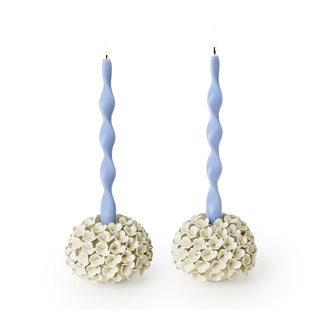 Two's Company Candle Holder, 5.5-Inch, White