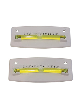 EZ Travel Distribution 2-Pack Bubble Graduated Scale Levels Trailer Leveler Large (White)