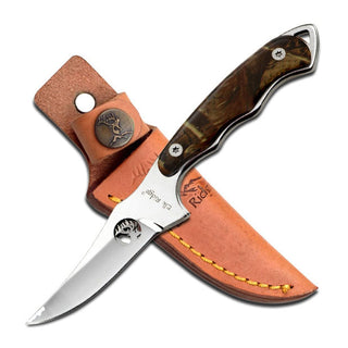 Elk Ridge Knife, 7-Inch Overall, Brown Pakkawood