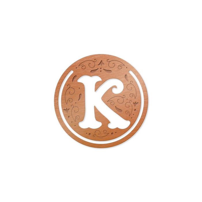 IF Bookmark, Brown Or Copper, Letter K