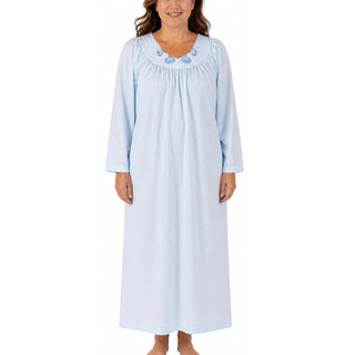 Shadowline Nightgown Nightshirt, 2X, Bluebell