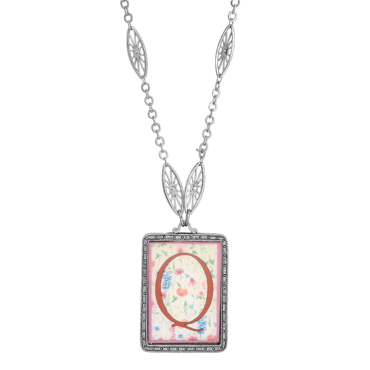 1928 Jewelry Company Necklace, 30"L 1.51"H x 1.1"W, Pink