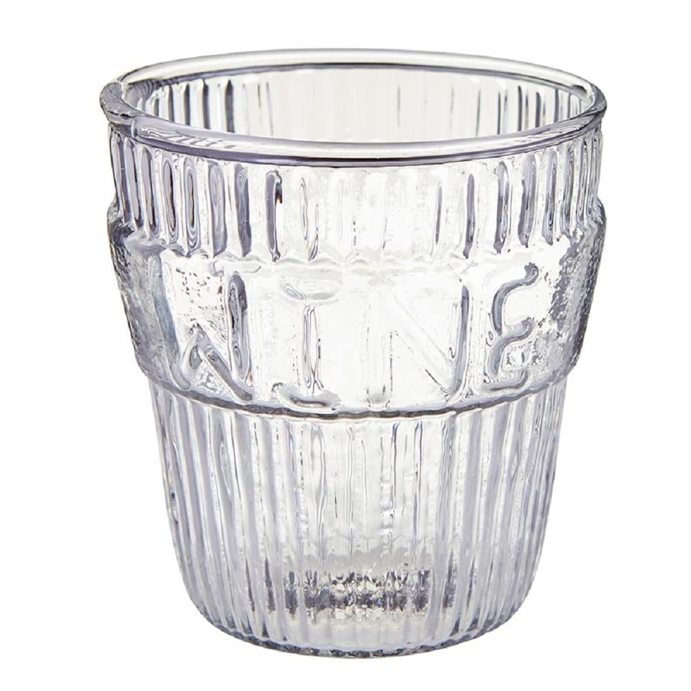 Creative Brands J2467 Vino and Wine Table Glass, 3.5-inch Height, Set of 4