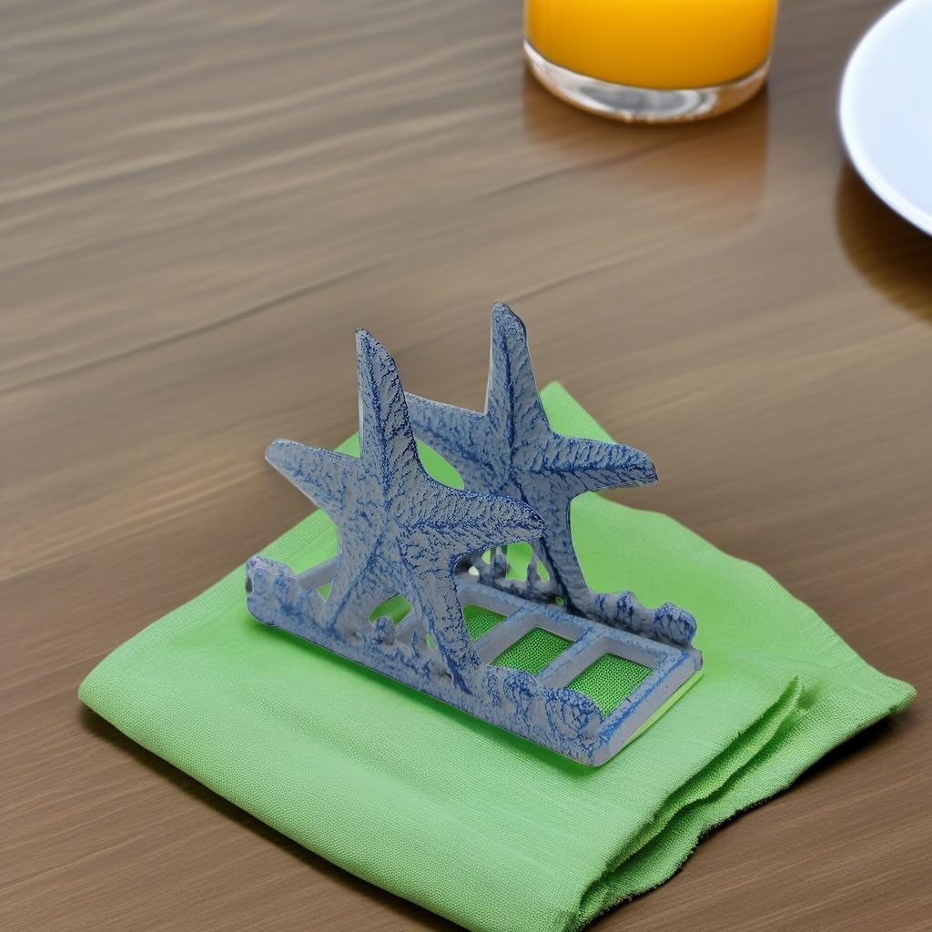 Comfy Hour 5.1 x 3.8 Inch Coastal Napkin Holder, Starfish Decor