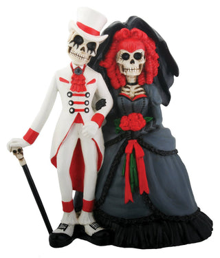 Pacific Trading Skeleton Dod Gothic Wedding Couple Figurine Decoration Collectible