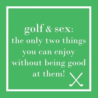 Paperproducts Design Disposable Napkin, 5" x 5", Golf & Sex