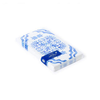 Two's Company Disposable Napkin, 4.5 inches by 8 inches, Blue