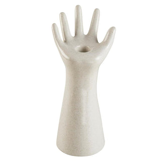 47th & Main Candle Holder, 8.5" Tall, Speckled White