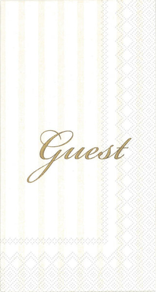 Boston International Ideal Home Range 16 Count 3 Ply Guest Paper Towel Napkins, Gold
