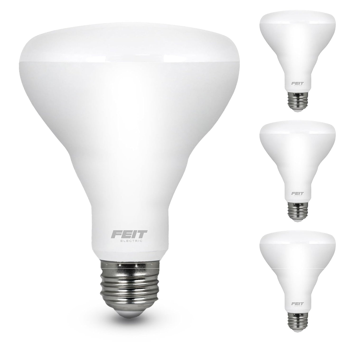 Feit Electric LED BR30 with a Medium E26 Base Light Bulb - 65W Equivalent - 10 Year Life - 650 Lumen - 2700K Soft White - Non-Dimmable | 3-Pack