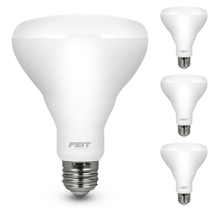 Feit Electric LED BR30 with a Medium E26 Base Light Bulb - 65W Equivalent - 10 Year Life - 650 Lumen - 2700K Soft White - Non-Dimmable | 3-Pack