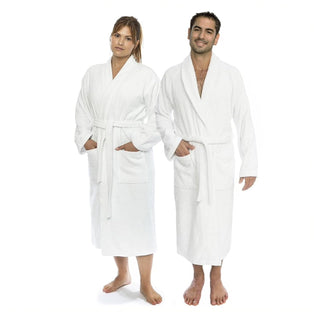 Classic Turkish Towels Robe, Medium, White