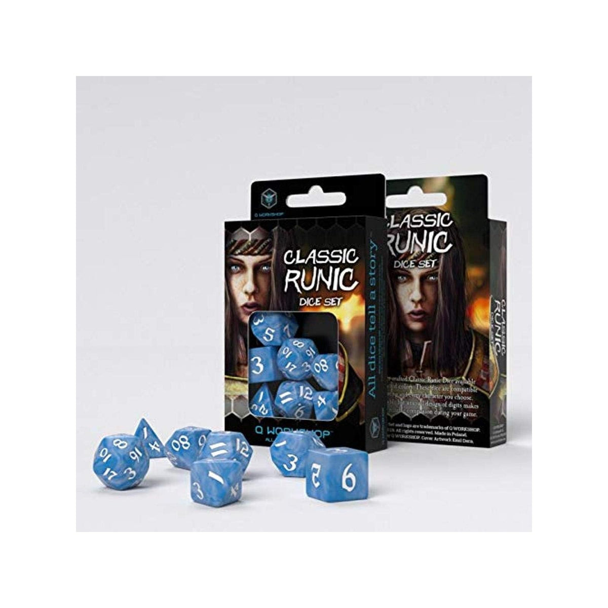Q Workshop Game Dice, Small, Blue