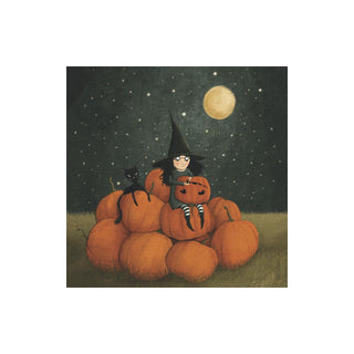 PPD Disposable Napkin, 6.5" x 6.5", Pumpkin Carving 3-ply