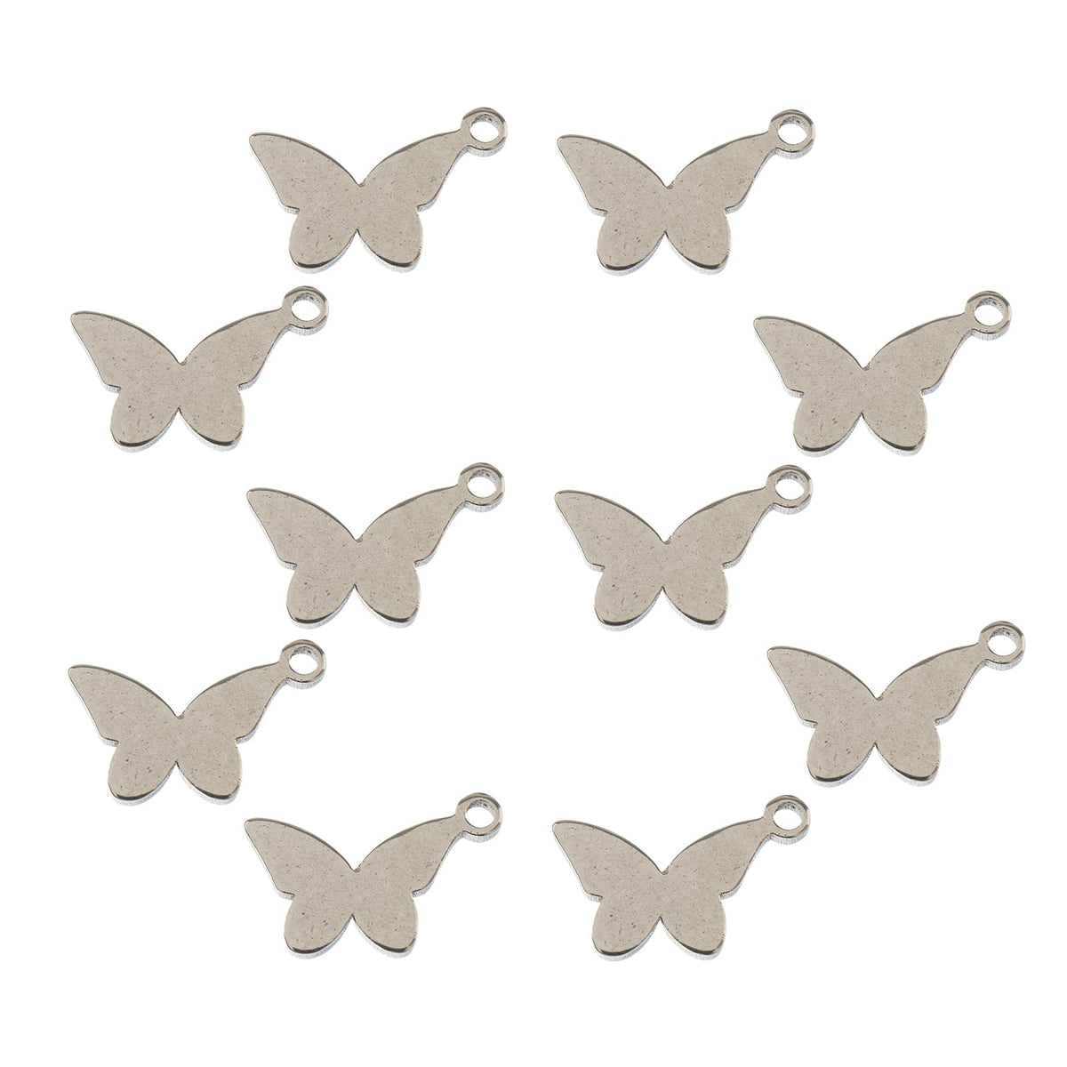John Bead Charm, 7.9x9.9mm, Silver