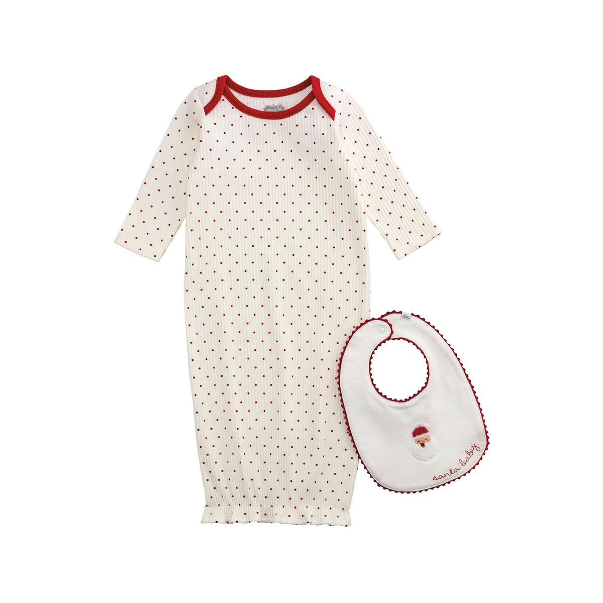 Mud Pie Food Bib, 0-3 Months, White